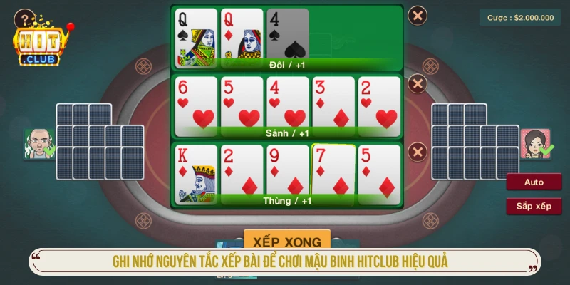 Mậu Binh HITCLUB - Cách Sắp Bài Và Kinh Nghiệm Thực Chiến Ghi nhớ nguyên tắc xếp bài để chơi mậu binh HITCLUB hiệu quả