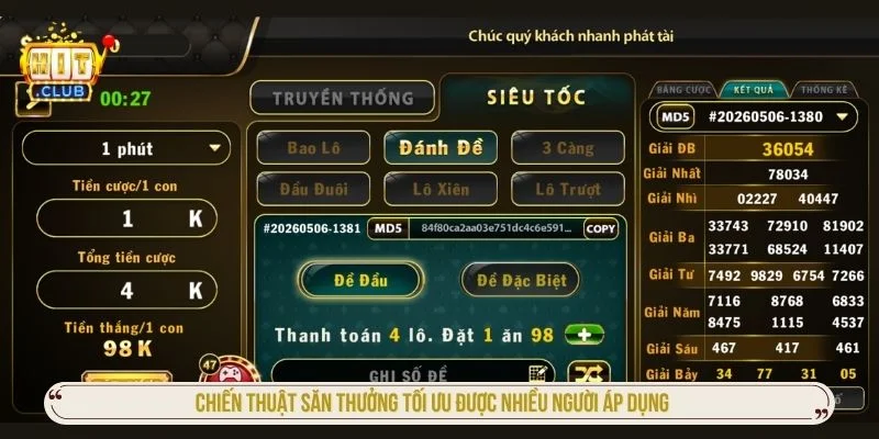 Lô Đề Siêu Tốc HITCLUB: Cách Chơi Và Săn Thưởng Tối Ưu Người chơi nên ưu tiên những chiến thuật có tính ổn định lâu dài