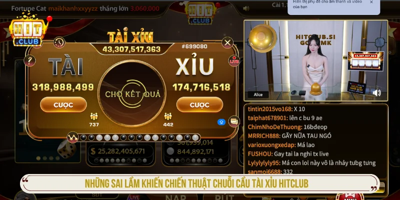 Sai lầm cơ bản khi chơi tài xỉu HITCLUB