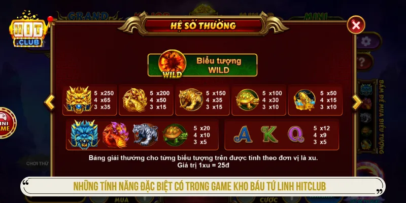 Kho Báu Tứ Linh Hitclub Quay Slot Linh Vật Săn Tiền Tỷ Tận dụng các tính năng để thắng kho báu tứ linh Hitclub