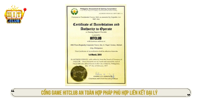 Đại Lý HITCLUB - Cách Tham Gia Và Bảng Hoa Hồng Chi Tiết Cổng game HITCLUB an toàn hợp pháp phù hợp liên kết đại lý